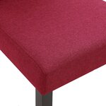 vidaXL Chaises à manger lot de 4 rouge bordeaux tissu