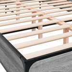 vidaXL Cadre de lit sonoma gris 150x200 cm bois d'ingénierie et métal