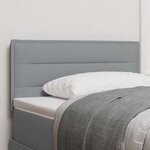vidaXL Tête de lit LED avec des lumières à LED Gris clair 90 cm tissu