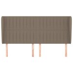 vidaXL Tête de lit avec oreilles Taupe 163x23x118/128 cm Tissu