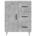 vidaXL Buffet haut Gris béton 69 5x34x180 cm Bois d'ingénierie