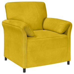 vidaXL Canapé 1 place Jaune 88 x 83 x 95 cm Velours