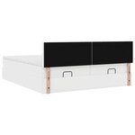 VidaXL Cadre de lit ottoman avec matelas blanc 180x200 cm similicuir