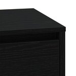vidaXL Cabinet de chevet avec Noir 39 x 34.5 x 50 cm Bois d'ingénierie