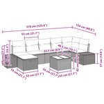 vidaXL Ensemble de canapé de jardin 8 Pièces Marron polyrotin