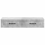 vidaXL Table d'appoint murale Gris béton 87 5 x 34 5 x 17 cm