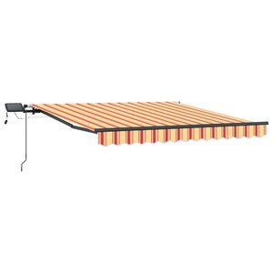 vidaXL Auvent rétractable Jaune et Orange 300 x 250 cm