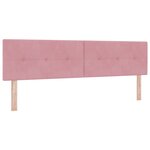 vidaXL Lit à ressorts avec matelas & LED rose 180x200 cm en velours
