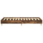 vidaXL Cadre de lit sans matelas chêne fumé 90x190cm bois d'ingénierie