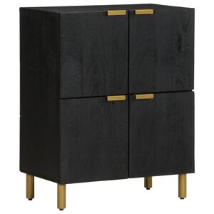 vidaXL Buffet noir 60x33x75 cm bois d'ingénierie