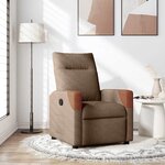 vidaXL Fauteuil inclinable Marron Tissu