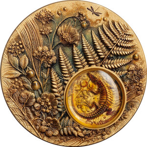 Monnaie LIZARD Amber Mirage 2 Oz Argent 2$ Samoa 2026 (PRÉCOMMANDE)