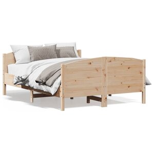vidaXL Cadre de lit sans matelas 135x190 cm bois de pin massif