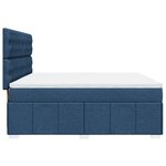 vidaXL Sommier à lattes de lit avec matelas Bleu 180x200 cm Tissu