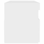 vidaXL Meuble TV avec lumières LED blanc 60x35x40 cm