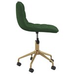 vidaXL Chaises pivotantes à manger lot de 2 vert foncé velours