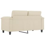 vidaXL Canapé à 2 places Crème 120 cm Similicuir