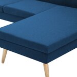 vidaXL Canapé en forme de L revêtement en tissu 186x136x79 cm bleu