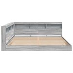 vidaXL Lit Bibliothèque Sonoma gris 180 x 200 cm Bois d'ingénierie