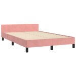 vidaXL Cadre de lit sans matelas rose 120x190 cm velours