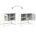 vidaXL Meuble TV blanc 68x39x60 5 cm acier
