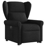 vidaXL Fauteuil inclinable électrique noir tissu