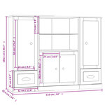 vidaXL Buffets 3 Pièces chêne sonoma bois d'ingénierie