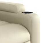 vidaXL Fauteuil inclinable électrique Crème Similicuir