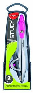 Coffret compas Study avec bague universelle et crayon Coloris assortis MAPED