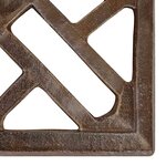 vidaXL Socle de parasol Bronze 44x44x31 cm Fonte