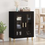 vidaXL Buffet Chêne noir 69 5 x 34 x 90 cm Bois d'ingénierie