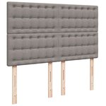 vidaXL Sommier à lattes de lit avec matelas Taupe 160x200 cm Tissu