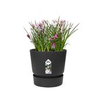 ELHO Pot de fleurs rond Greenville 40 - Extérieur - Ø 39 x H 36,8 cm - Vivre noir