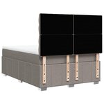 vidaXL Sommier à lattes de lit avec matelas Taupe 140x190 cm Tissu