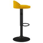 vidaXL Tabourets de bar lot de 2 Jaune Velours