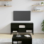 vidaXL Meuble TV Chêne noir 100 x 36 x 49 5 cm Bois d'ingénierie