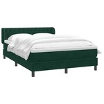 vidaXL Sommier à lattes de lit et matelas vert foncé 160x220cm velours