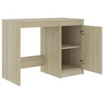 Bureau table poste de travail meuble d'ordinateur informatique étude chêne sonoma 100 x 50 x 76 cm bois d’ingénierie brun 02_0023635