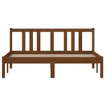 vidaXL Cadre de lit sans matelas marron miel bois massif 140x190 cm