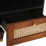 vidaXL Cabinet de chevet avec tiroir 2 Pièces Marron 40 x 33 x 46 cm
