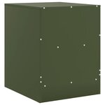 vidaXL Tables de chevet 2 Pièces vert olive 34 5x39x44 cm acier