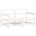 vidaXL Salon de jardin 6 Pièces Blanc Bois de pin massif