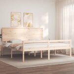 vidaXL Lit pour personne âgée sans matelas bois massif