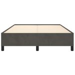 vidaXL Cadre de lit sans matelas gris foncé 137x190 cm velours