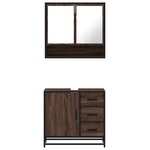 vidaXL Ensemble de meubles de salle de bain 2 Pièces Chêne marron