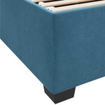 vidaXL Cadre de lit avec matelas Bleu foncé 120 x 190 cm Velours