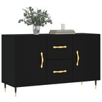 vidaXL Buffet noir 100x36x60 cm bois d'ingénierie