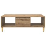 vidaXL Table basse Chêne artisanal 102 x 55 x 35 cm Bois d'ingénierie