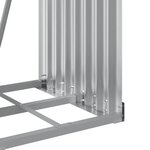 vidaXL Porte-bûches Anthracite 40x45x100 cm Acier galvanisé
