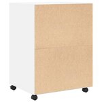 vidaXL Armoire à roulettes blanc 60x48x81 cm bois d’ingénierie